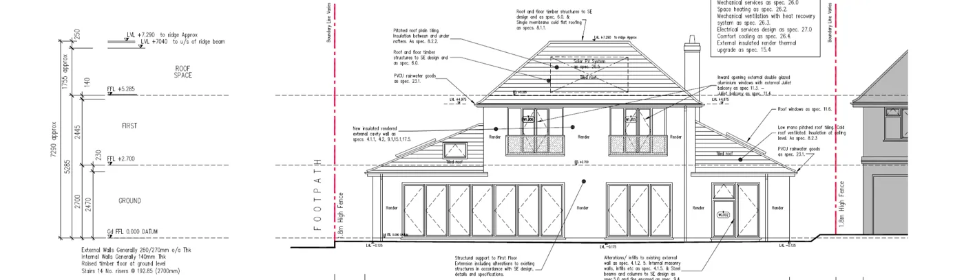 Planning and design, Lynwood Grove renovation, Orpington — Fellner Construction