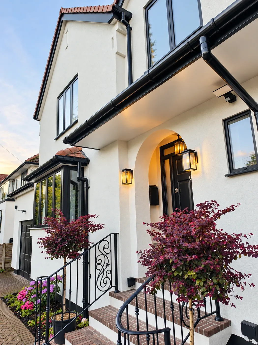 Front entrance of the renovated house, Lynwood Grove, Orpington — Fellner Construction